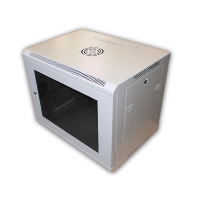 DATACOM 19 nástěnný rozvaděč jednodílný 9U/450mm šedý - rozbalené / použité