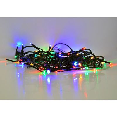 Solight LED venkovní vánoční řetěz, 200 LED, 20m, přívod 5m, 8 funkcí, časovač, IP44, vícebarevný
