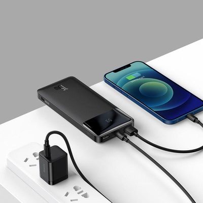 Baseus Bipow Powerbanka s digitálním displejem 10000mAh 15W černá