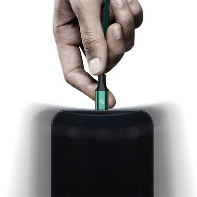 Baseus Rapid Series nabíjecí/datový kabel 3v1 USB-C/ (microUSB + Lightning  PD 20W + USB-C) 1.5m zelená