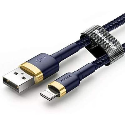 Baseus Cafule nabíjecí/datový kabel USB na Lightning 2,4A 1m, zlatá-modrá