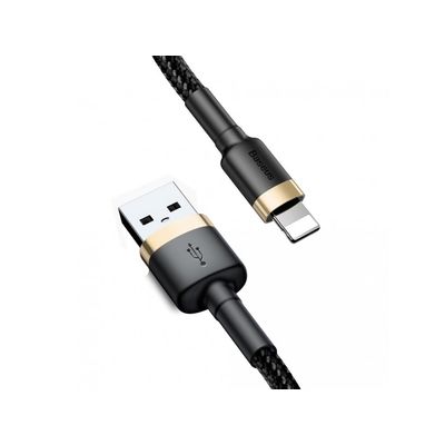 Baseus Cafule nabíjecí/datový kabel USB na Lightning 2,4A 3m, zlatá-černá