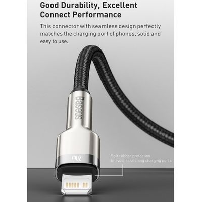 Baseus Cafule Series nabíjecí/datový kabel USB-C na Lightning PD 20W 0,25m, černá