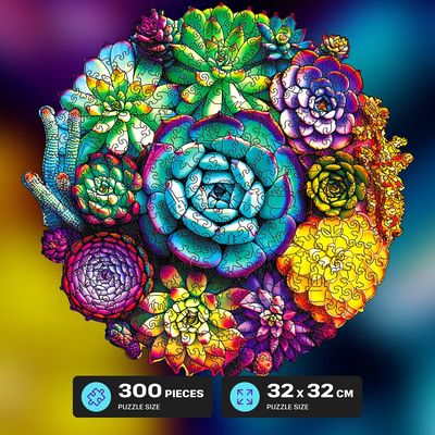 EscapeWelt Dřevěné puzzle Sukulenty 200 dílků