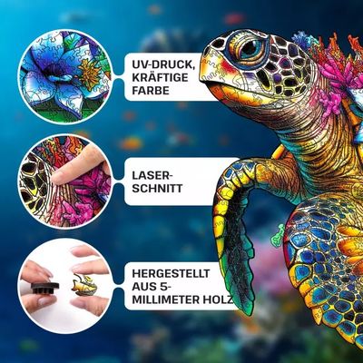EscapeWelt Dřevěné puzzle Želva 500 dílků