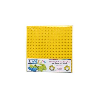 L-W Toys Podložka na stavění JUNIOR 16x16 bodů žlutá