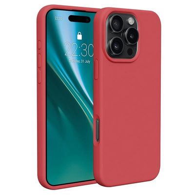 Silikonové TPU pouzdro Etteri pro iPhone 16 Pro raspberry