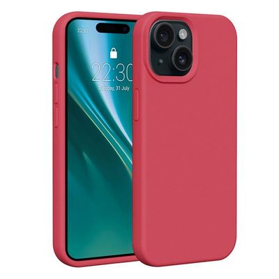 Silikonové TPU pouzdro Etteri pro iPhone 15 raspberry