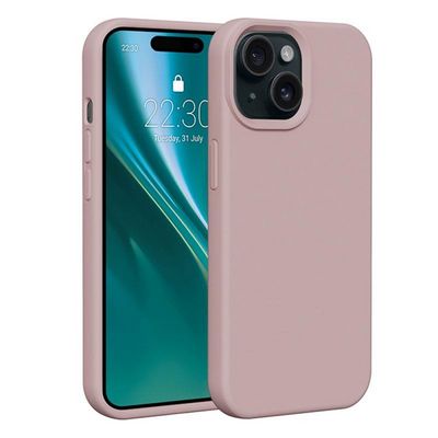 Silikonové TPU pouzdro Etteri pro iPhone 15 světle růžové