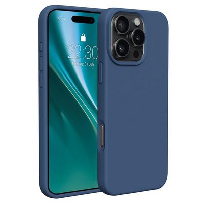 Silikonové TPU pouzdro Etteri pro iPhone 16 Pro tmavě modré