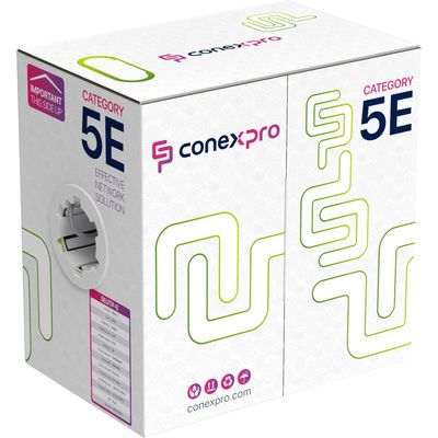 Conexpro UTP kabel ekonomy, CAT5e, PVC, 24 AWG, 305m, šedý