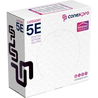 Conexpro UTP kabel venkovní, CAT5e, PE, 24 AWG, 100m, černý