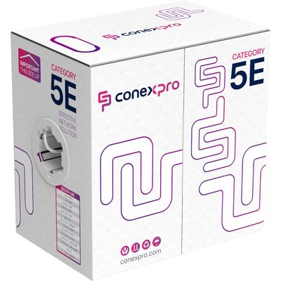 Conexpro UTP kabel ekonomy, CAT5e, LSZH, 24 AWG, 305m, bílý