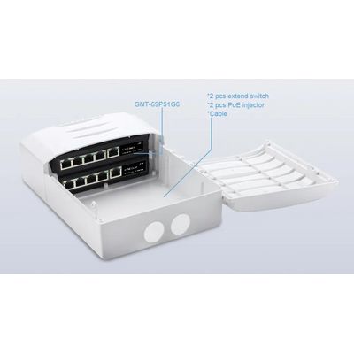 Conexpro GNT-6FP51G6, Venkovní PoE switch, 5x LAN, 4x PoE