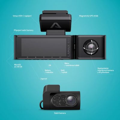 LAMAX kamera do auta N10 GPS 3in1