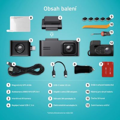 LAMAX kamera do auta N10 GPS 3in1