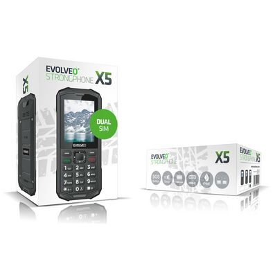 EVOLVEO StrongPhone X5 černo-šedý