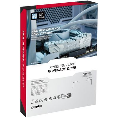 Kingston Fury Renegade White CUDIMM DDR5 48GB 8400MHz CL40 XMP (Kit 2x24GB)
