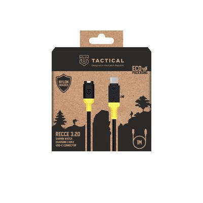 Tactical Recce 3:20 kabel pro Garmin USB-C černý/žlutý