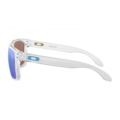 Sluneční brýle OAKLEY HOLBROOK XL POLISHED CLEAR / PRIZM SAPPHIRE POLARIZED