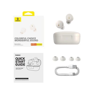 Bluetooth sluchátka Baseus Bowie E18 bílá