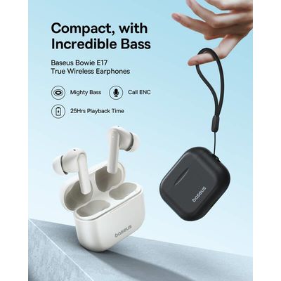 Bluetooth sluchátka Baseus Bowie E17 bílá