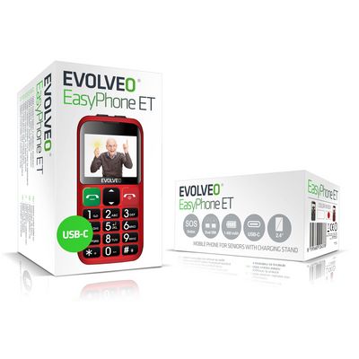 EVOLVEO EasyPhone ET červený