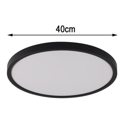 IMMAX NEO LITE TUDO SMART stropní svítidlo s RGB podsvícením 40cm, 50W Wi-Fi černá, TUYA
