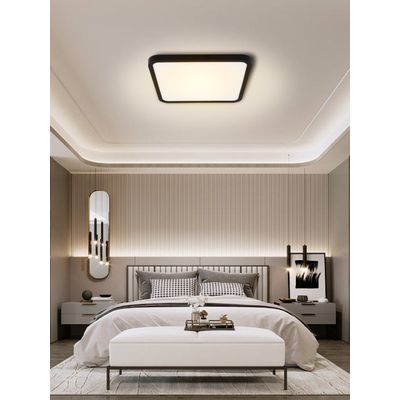 IMMAX NEO LITE TUDO SMART stropní svítidlo s RGB podsvícením 40x40cm, 50W Wi-Fi černá, TUYA