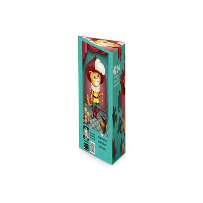 Dino Puzzle triangl Kocour v botách 24 dílků