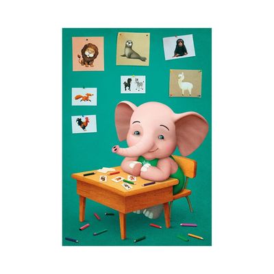 Dino Puzzle triangl Sloník Mio 24 dílků