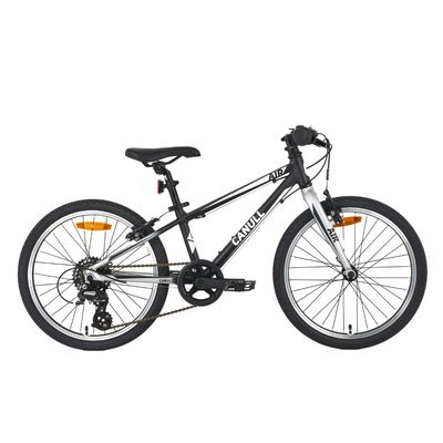 ultralehké dětské kolo CANULL AIR 20 černá-matná/stříbrná
