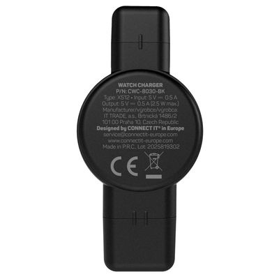 CONNECT IT WatchTravelCharge bezdrátová nabíječka, černá