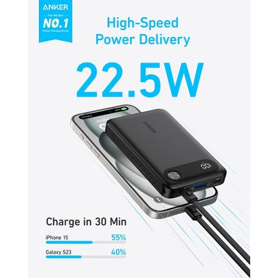 Anker Power Bank 10000mAh, 22,5W, černá