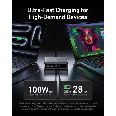 Anker Prime Charger 200W, 4x USB-C, 2x USB-A, GaN