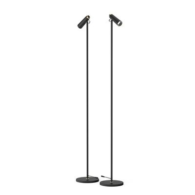 LED podlahová lampa Immax TIT, černá se zlatými prvky, CCT