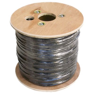 DATACOM UTP drát CAT6 PE,Fca 500m cívka černý OUTDOOR