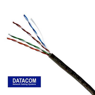 DATACOM UTP lanko CAT5E PVC 305m box černý