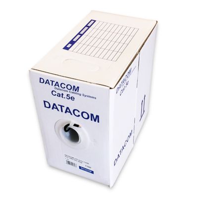 DATACOM UTP lanko CAT5E PVC 305m box černý