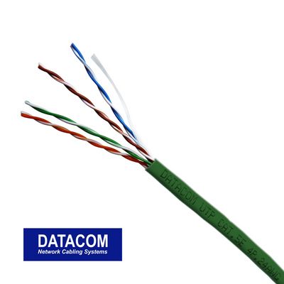 DATACOM UTP lanko CAT5E PVC 305m box zelený