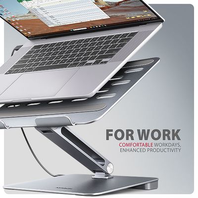 AXAGON HMC-STND, stojan pro 10-16 notebooky, USB 5Gbps hub, 3x USB-A, HDMI 4k/60Hz, RJ-45, PD 100W