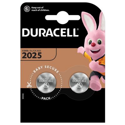 Duracell lithiová knoflíková baterie, 2 ks (CR2025)