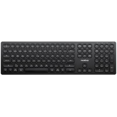 KBC Niceboy OFFICE K30, bezdrátová multimediální klávesnice, nízkoprofilová, USB, CZ, černá