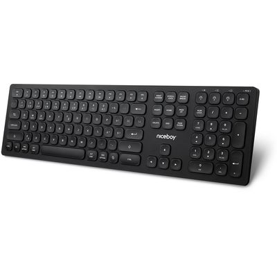 KBC Niceboy OFFICE K30, bezdrátová multimediální klávesnice, nízkoprofilová, USB, CZ, černá