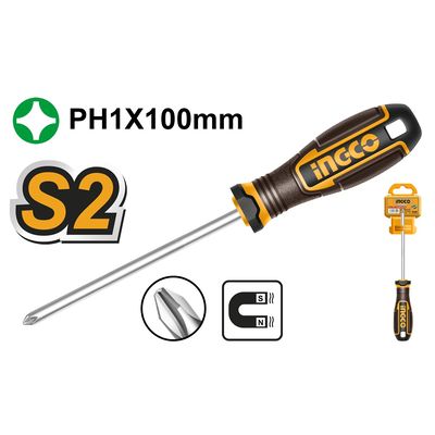 Ingco HSDPH1100 Šroubovák křížový 5x100mm PH1 S2 KLC