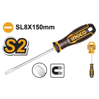 Ingco HSDSL8150 Šroubovák plochý 8x150mm S2