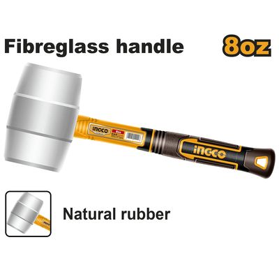Ingco HRUH8908 Kladivo gumové bílé 220g sklolaminát