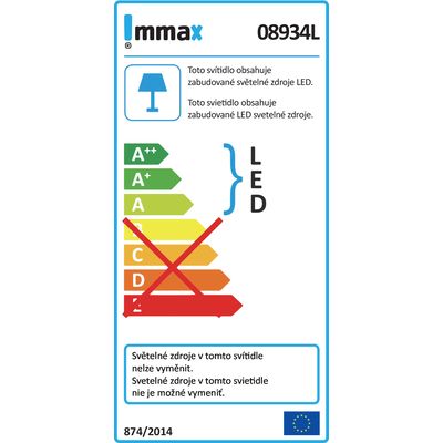 Stolní lampa IMMAX Kingfisher White s displejem, bílá