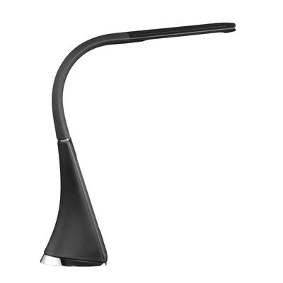 Stolní lampa IMMAX Leather Black s displejem, černá