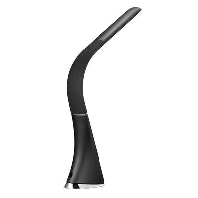 Stolní lampa IMMAX Leather Black s displejem, černá